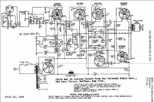 Silvertone 1998 ; Sears, Roebuck & Co. (ID = 631134) Radio