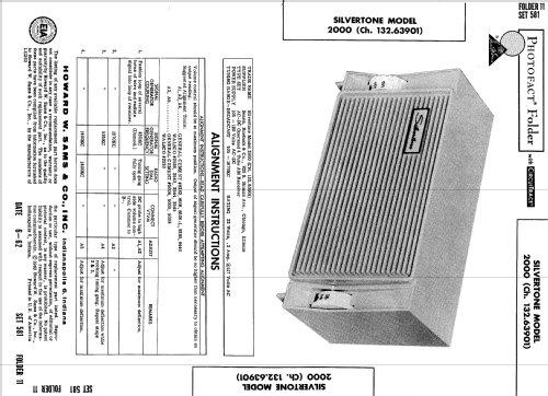 Silvertone 2000 Ch= 132.63901 Order=57G 2000; Sears, Roebuck & Co. (ID = 535078) Radio