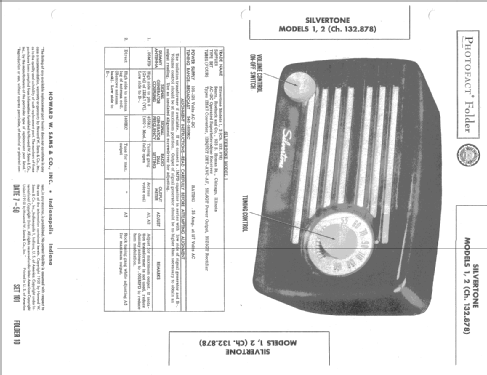 Silvertone 2002 Ch= 132.878 Order=57G 02002; Sears, Roebuck & Co. (ID = 1325823) Radio