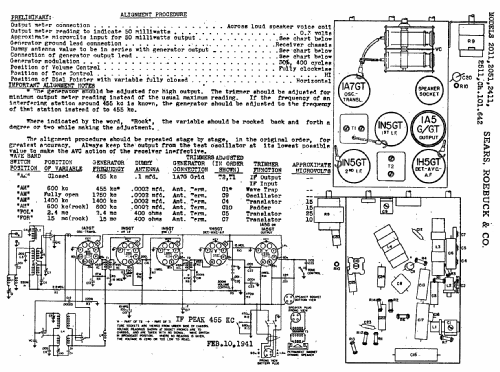 Silvertone Order= 57HM 2011 Ch= 101.642; Sears, Roebuck & Co. (ID = 651708) Radio