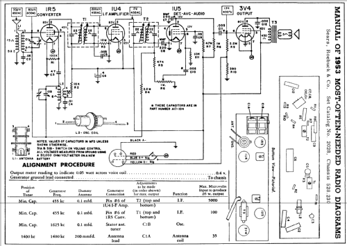 Silvertone 2028 or 2029 Ch= 528.230 Order=57G 02028; Sears, Roebuck & Co. (ID = 166456) Radio