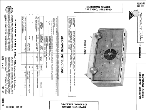 Silvertone 2033 Ch= 528.53690 Order=57G 2033; Sears, Roebuck & Co. (ID = 534801) Radio