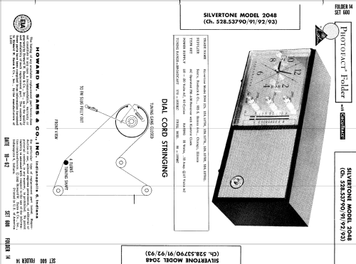 Silvertone 2048 Ch= 528.53791; Sears, Roebuck & Co. (ID = 534689) Radio