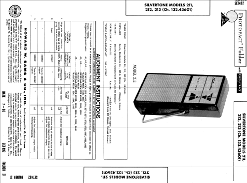 Silvertone 212 Ch= 132.43601; Sears, Roebuck & Co. (ID = 591672) Radio