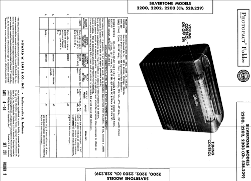 Silvertone 2202 Ch= 528.229; Sears, Roebuck & Co. (ID = 520587) Radio