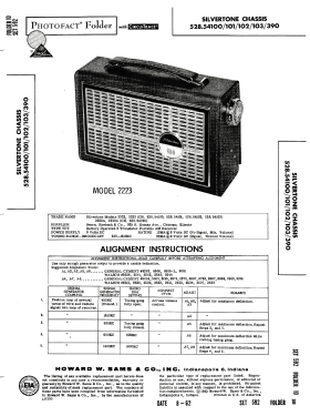 Silvertone 2223 Order=57G 2223; Sears, Roebuck & Co. (ID = 2936123) Radio