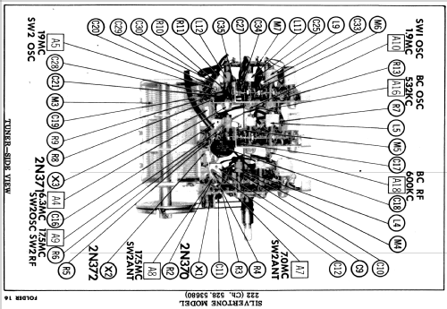 Silvertone 222 Ch= 528.53680 Order=57K 222; Sears, Roebuck & Co. (ID = 565052) Radio