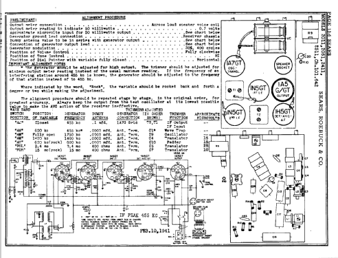 Silvertone Order= 57H 2411 Ch= 101.642; Sears, Roebuck & Co. (ID = 1029188) Radio