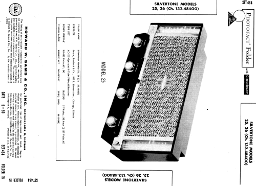 Silvertone 25 Ch= 132.48400 Order=57K 25; Sears, Roebuck & Co. (ID = 569553) Radio