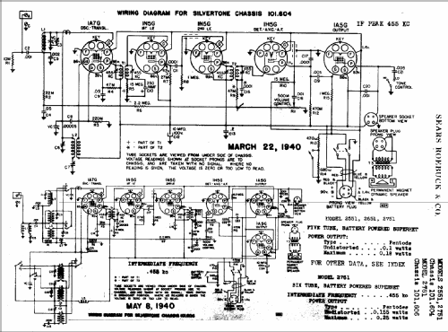 Silvertone Order= 57F 2651 Ch= 101.604; Sears, Roebuck & Co. (ID = 652352) Radio