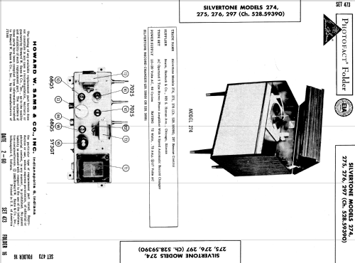 Silvertone 275 Ch= 528.59390; Sears, Roebuck & Co. (ID = 552714) Enrég.-R