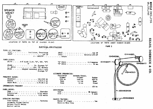 Silvertone Order= 57F 2761 Ch= 101.643; Sears, Roebuck & Co. (ID = 652362) Radio