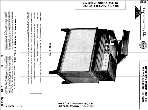 Silvertone 282 Ch= 528.59420; Sears, Roebuck & Co. (ID = 548897) R-Player