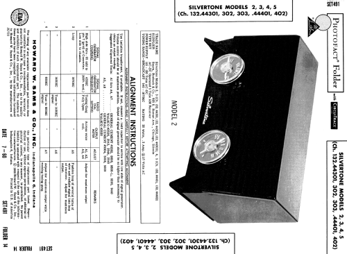 Silvertone 2 Ch= 132.44301 Order=57K 2; Sears, Roebuck & Co. (ID = 592870) Radio