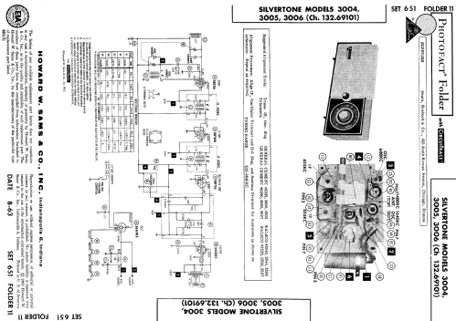 Silvertone 3004 Ch= 132.69101 Order=57H 3004; Sears, Roebuck & Co. (ID = 534803) Radio