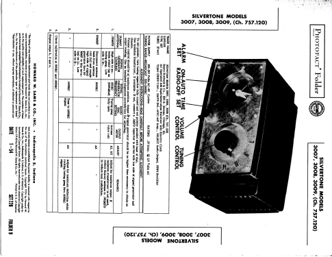 Silvertone 3007 Order=57H 3007; Sears, Roebuck & Co. (ID = 2566332) Radio