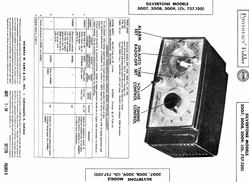 Silvertone 3009 Ch= 757.120 Order=57D 03009; Sears, Roebuck & Co. (ID = 448166) Radio