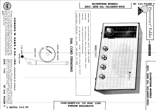 Silvertone 3017 Ch= 132.68801 Order=57H 3017; Sears, Roebuck & Co. (ID = 537757) Radio