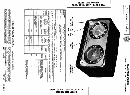 Silvertone 3025 Ch= 132.066 Order=57D 03025; Sears, Roebuck & Co. (ID = 448178) Radio