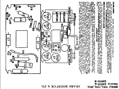 Silvertone Order= 57F 3051 Ch= 109.352 -A; Sears, Roebuck & Co. (ID = 652981) Radio