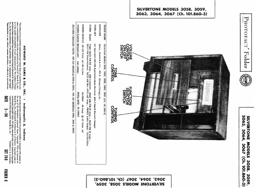 Silvertone 3058 Ch= 101.860-3; Sears, Roebuck & Co. (ID = 448315) Radio