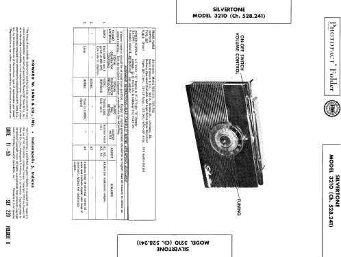 Silvertone 3210 Ch= 528.241-1 Order=57D 03210; Sears, Roebuck & Co. (ID = 449080) Radio