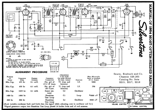 Silvertone 3217 Ch= 528.265 Order=57H 03217; Sears, Roebuck & Co. (ID = 181578) Radio