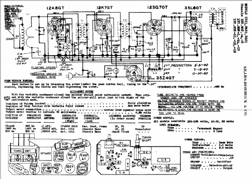 Silvertone Order= 57H 3351 Ch= 132.802-2C ; Sears, Roebuck & Co. (ID = 653284) Radio