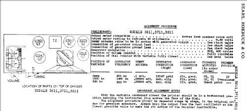 Silvertone 3711 Ch= 132.811; Sears, Roebuck & Co. (ID = 674568) Radio