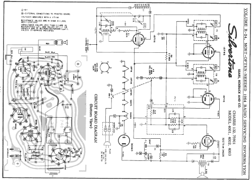 Silvertone 4001 Ch= 132.75901 Order=57K 4001; Sears, Roebuck & Co. (ID = 183291) Radio