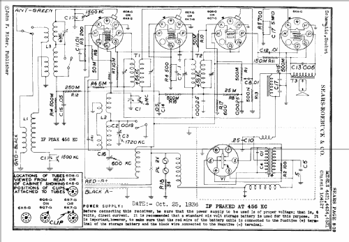 Silvertone 4434 Ch= 104.127; Sears, Roebuck & Co. (ID = 635285) Radio