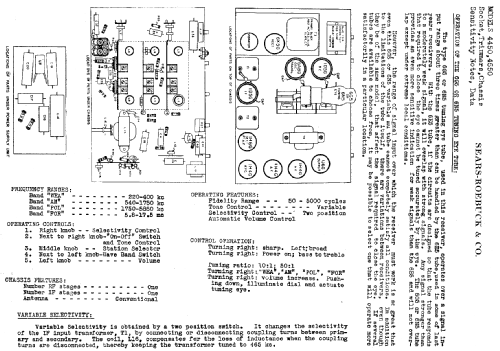 Silvertone Order= 57DM 4450; Sears, Roebuck & Co. (ID = 635675) Radio