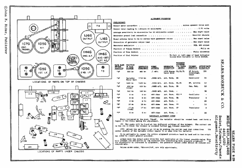 Silvertone 8-Tube Console Order= 57EM 4455; Sears, Roebuck & Co. (ID = 634524) Radio