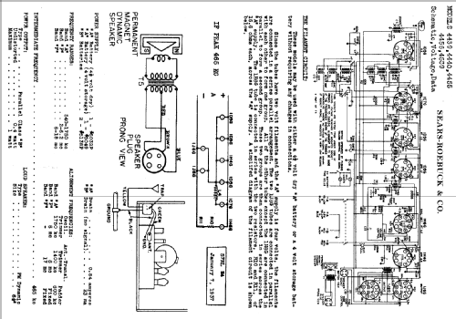 Silvertone 8-Tube Console Order= 57EM 4456; Sears, Roebuck & Co. (ID = 634530) Radio