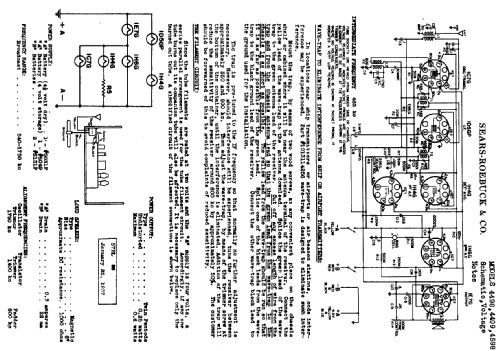 Silvertone Order= 57EM 4498; Sears, Roebuck & Co. (ID = 636786) Radio