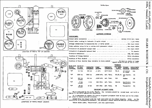 Silvertone 4610 Ch= 101.482; Sears, Roebuck & Co. (ID = 642748) Radio