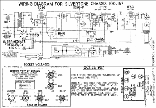 Silvertone 4613 Ch= 100.157; Sears, Roebuck & Co. (ID = 641193) Radio