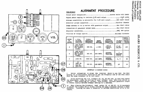 Silvertone Order= 57F 4622 or 4690 or 4691 Ch= 100.179; Sears, Roebuck & Co. (ID = 643284) Radio