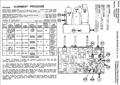 Silvertone Order= 57F 4623 or 4692 or 4693 Ch= 100.157; Sears, Roebuck & Co. (ID = 641196) Radio