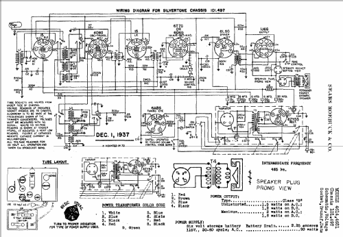 Silvertone Order= 57HM 4651 Ch= 101.497; Sears, Roebuck & Co. (ID = 643248) Radio