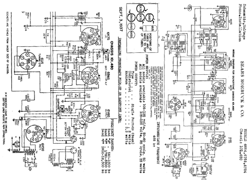 Silvertone 4664 Ch= 101.480 Order= 57F 4664; Sears, Roebuck & Co. (ID = 644285) Radio