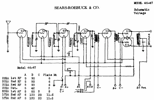 Silvertone 46 Order= 57V 4072 or 4074; Sears, Roebuck & Co. (ID = 638704) Radio