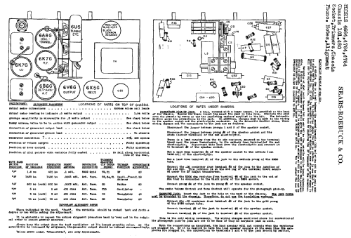 Silvertone 4764 Ch= 101.480; Sears, Roebuck & Co. (ID = 644290) Radio