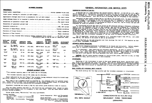 Silvertone 4796 Ch= 126.201; Sears, Roebuck & Co. (ID = 645619) Radio