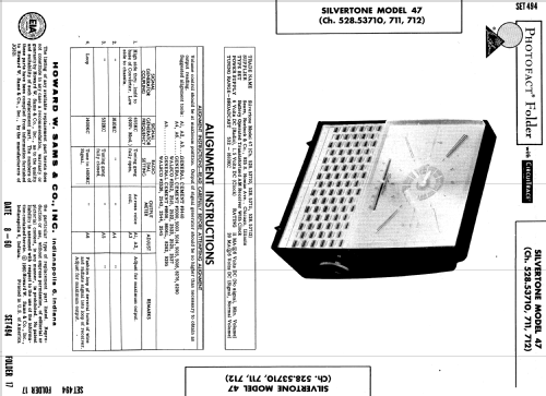 Silvertone 47 Ch= 528.53712; Sears, Roebuck & Co. (ID = 589566) Radio
