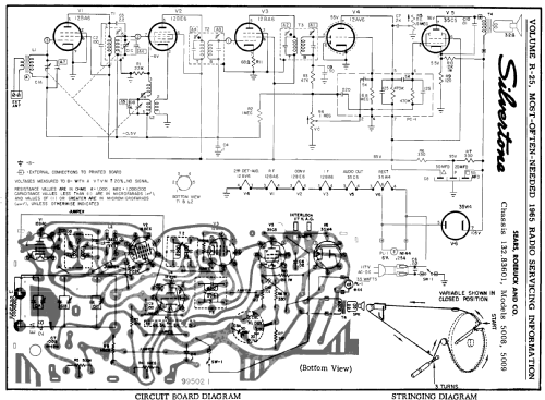 Silvertone 5009 Ch= 132.83601 Order=57A 5009; Sears, Roebuck & Co. (ID = 193954) Radio