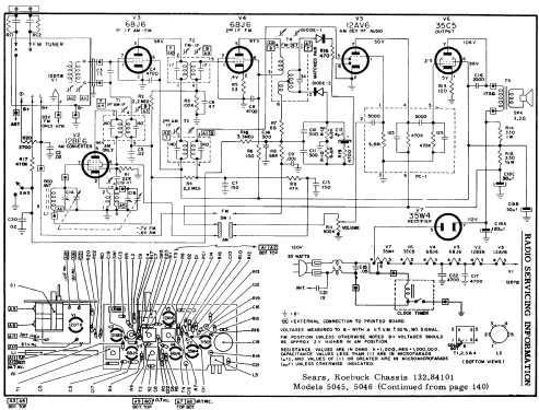 Silvertone 5045 Ch= 132.84101 Order=57A 5045; Sears, Roebuck & Co. (ID = 193959) Radio