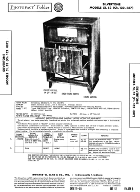 Silvertone 51 Ch= 132.887; Sears, Roebuck & Co. (ID = 2786873) Radio