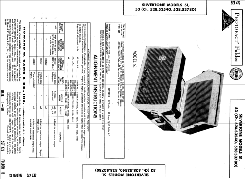 Silvertone 51 Ch= 528.53540; Sears, Roebuck & Co. (ID = 551215) Radio