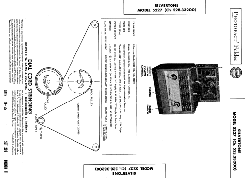 Silvertone 5227 Ch= 528.33200 Order=57K 05227; Sears, Roebuck & Co. (ID = 449881) Radio